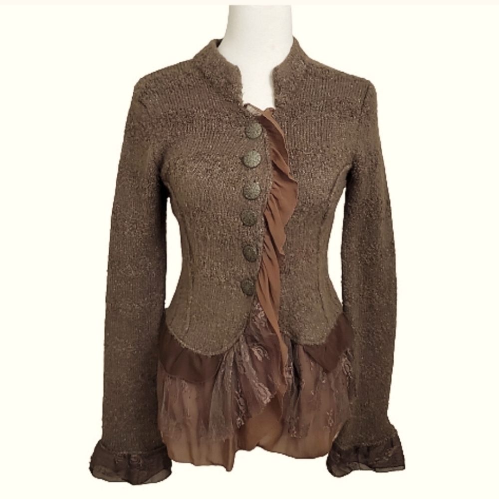 BKE brand military Victorian layered lace jacket